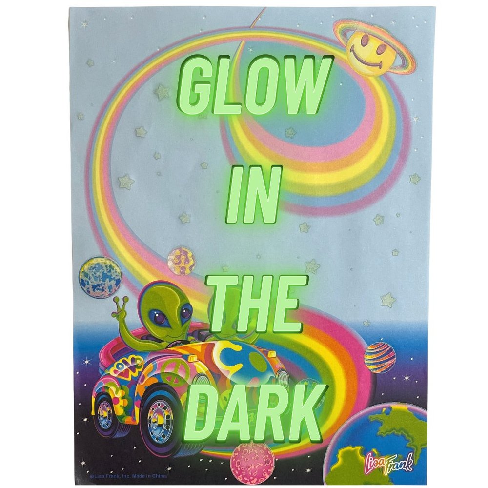 One SHEET VRare Lisa Frank Vintage Astro Blast Zoomer Zorbit Aliens Stationery